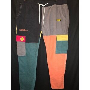 Stussy‎ KCLOT Patchwork Corduroy Pants Mens Size L Streetwear Color Block